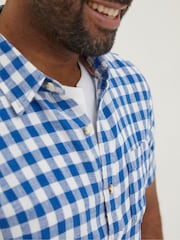 FatFace Blue Gingham Linen Shirt - Image 4 of 5