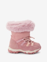 Pink Water Resistant Warm Lined Snow Boots - Image 1 of 5
