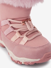 Pink Water Resistant Warm Lined Snow Boots - Image 3 of 5
