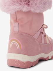 Pink Water Resistant Warm Lined Snow Boots - Image 4 of 5