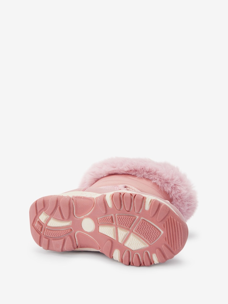 Pink Water Resistant Warm Lined Snow Boots - Image 5 of 5