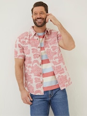 FatFace Pink Floral Block Print Shirt - Image 1 of 5