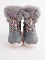 Grey Warm Lined Snow Boots - Image 7 of 7