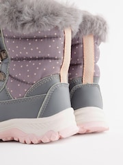 Grey Warm Lined Snow Boots - Image 6 of 7