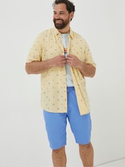 FatFace Yellow Bugle Turtle Print Shirt - Image 1 of 5
