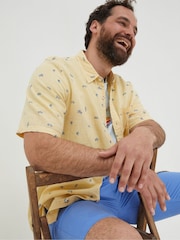 FatFace Yellow Bugle Turtle Print Shirt - Image 3 of 5