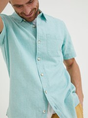 FatFace Green Bugle Micro Check Shirt - Image 3 of 6