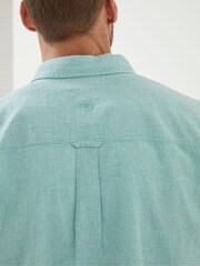 FatFace Green Bugle Micro Check Shirt - Image 4 of 6