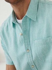 FatFace Green Bugle Micro Check Shirt - Image 5 of 6