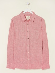 FatFace Pink Plain Linen Shirt - Image 6 of 6
