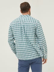 FatFace Green Gingham Linen Shirt - Image 2 of 5