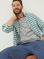 FatFace Green Gingham Linen Shirt - Image 3 of 5