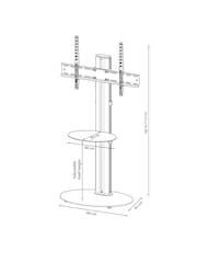AVF Silver Eno Combi 600 With AV Shelf TV Stand - Image 6 of 6