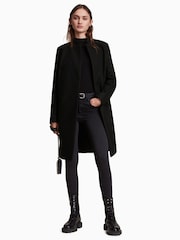 AllSaints Black Sidney Coat - Image 2 of 5