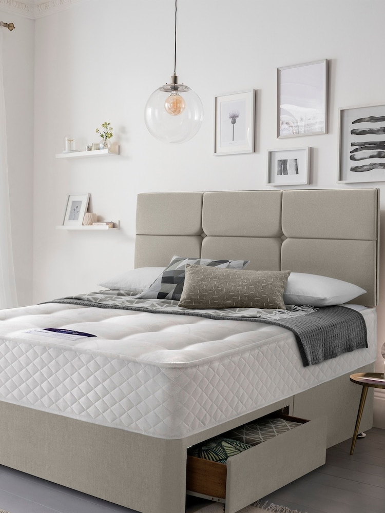 Silentnight Natural Miracoil 2 Drawer Divan Bed Set - Image 1 of 6