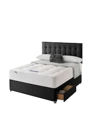 Silentnight Black Miracoil 2 Drawer Divan Bed Set - Image 2 of 6