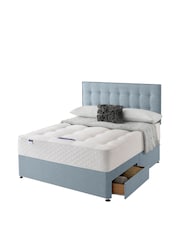 Silentnight Blue Miracoil 2 Drawer Divan Bed Set - Image 2 of 6