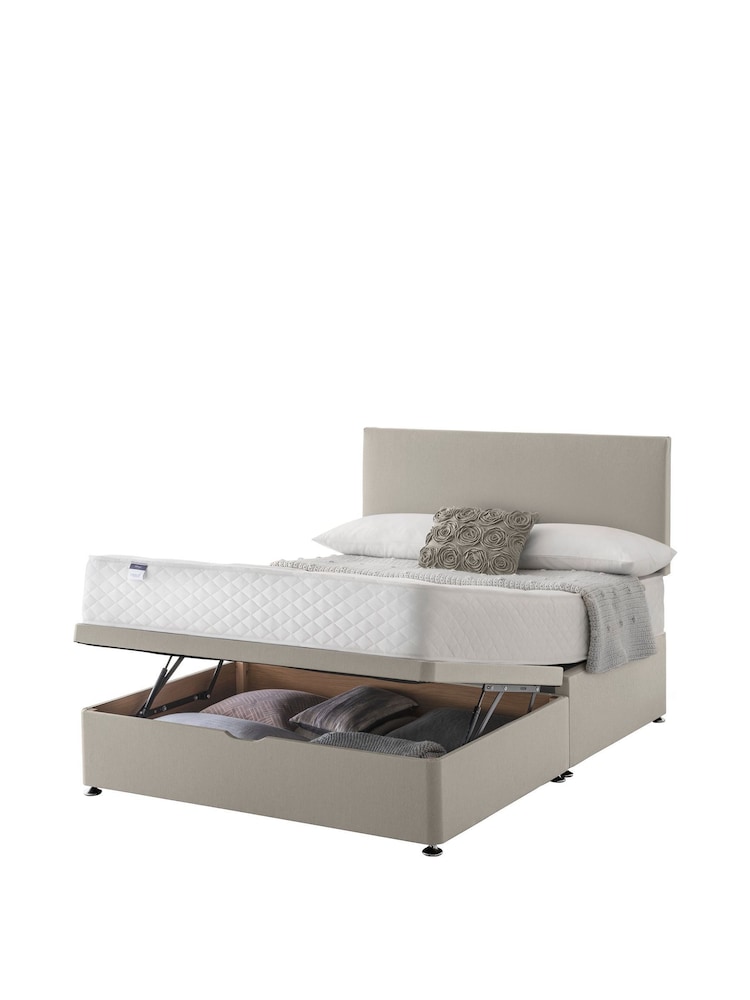 Silentnight Natural Miracoil End Lift Half Ottoman Divan Storage Bed Set - Image 2 of 6
