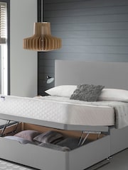 Silentnight Grey Miracoil End Lift Half Ottoman Divan Storage Bed Set - Image 1 of 6