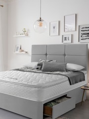Silentnight Grey 800 Pocket Pillow Top Mattress and 2 Drawer Divan Base Bed Set - Image 1 of 6