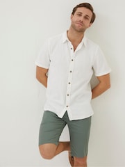 FatFace White Dimson Textured Shirt - Image 1 of 3