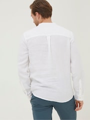 FatFace White Linen Grandad Shirt - Image 2 of 5