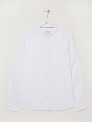 FatFace White Linen Grandad Shirt - Image 5 of 5