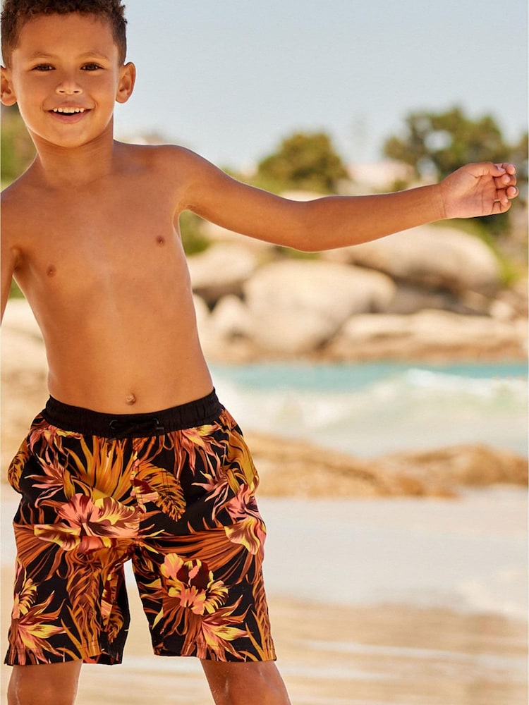 Myleene Klass Kids Multi Tropical Print Swimshorts - Image 1 of 13