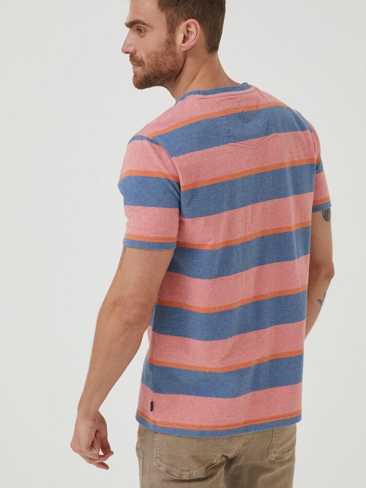 FatFace Orange Ellbridge Stripe T-Shirt - Image 2 of 6