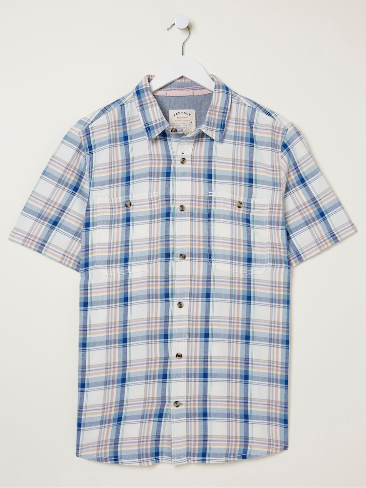 FatFace Blue Gibbard Check Shirt - Image 4 of 4
