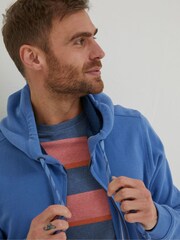 FatFace Blue Emsworth Zip Through Sweat Top - Image 4 of 5