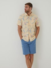 FatFace Yellow Paradise Print Shirt - Image 1 of 5