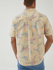 FatFace Yellow Paradise Print Shirt - Image 2 of 5