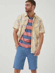 FatFace Yellow Paradise Print Shirt - Image 3 of 5