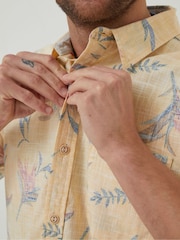 FatFace Yellow Paradise Print Shirt - Image 4 of 5
