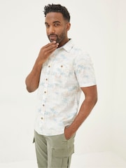 FatFace White Surf Print Shirt - Image 1 of 4