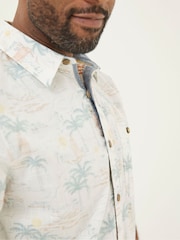 FatFace White Surf Print Shirt - Image 3 of 4