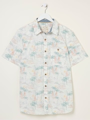FatFace White Surf Print Shirt - Image 4 of 4