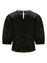 M&Co Petite Black Petite Foil Animal Shell Top - Image 5 of 5
