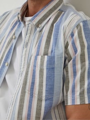 FatFace Blue Tynemouth Stripe Shirt - Image 4 of 7