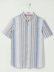 FatFace Blue Tynemouth Stripe Shirt - Image 7 of 7