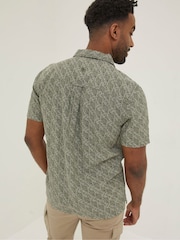 FatFace Green Dempsey Leaf Print Shirt - Image 2 of 5