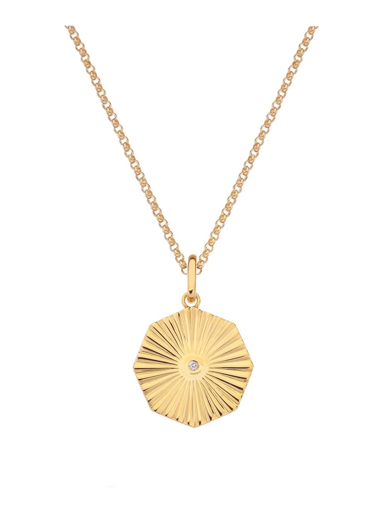 Hot Diamonds X Jac Jossa Gold Tone Hope Octagon Pendant Necklace - Image 2 of 3