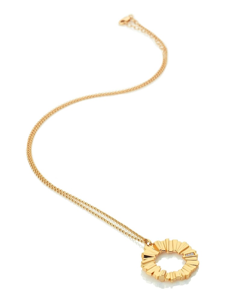 Hot Diamonds X Jac Jossa Gold Tone Believe Pendant Necklace - Image 1 of 3