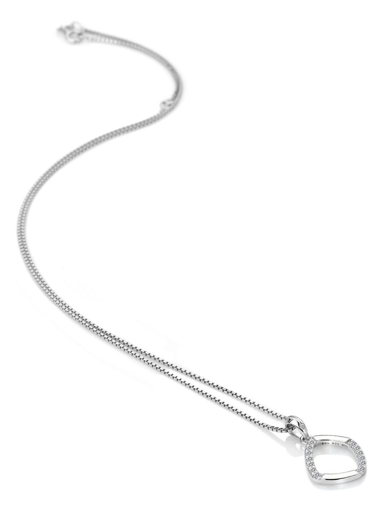 Hot Diamonds Silver Tone Behold White Topaz Pendant Necklace - Image 1 of 3