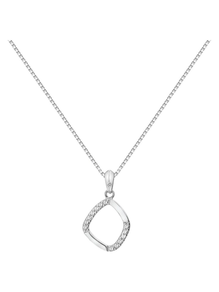 Hot Diamonds Silver Tone Behold White Topaz Pendant Necklace - Image 2 of 3