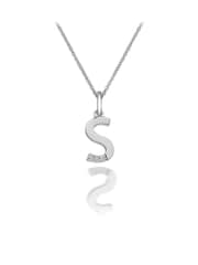 Hot Diamonds Silver Micro Initial Pendant Necklace - Image 1 of 2