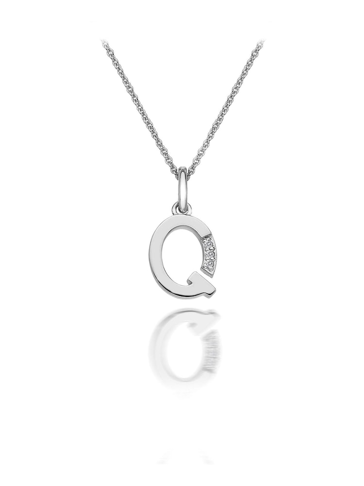 Hot Diamonds Silver Micro Initial Pendant Necklace - Image 1 of 2
