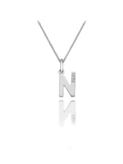 Hot Diamonds Silver Micro Initial Pendant Necklace - Image 1 of 2