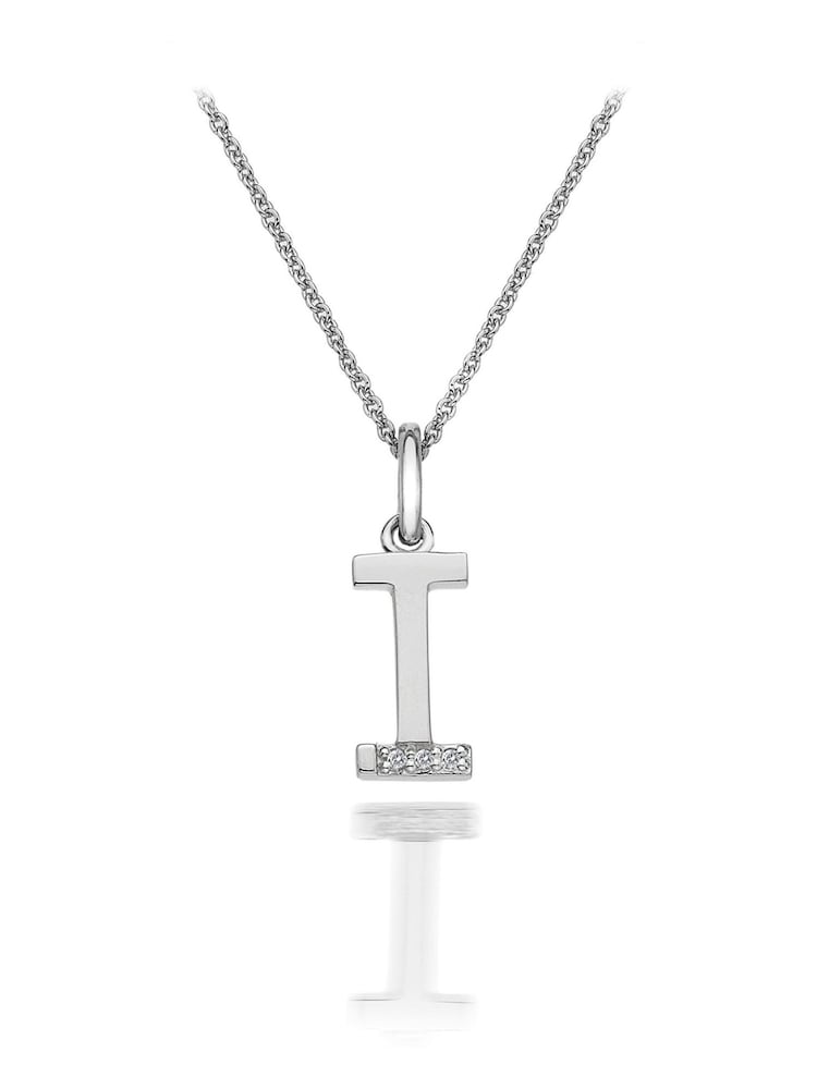 Hot Diamonds Silver Micro Initial Pendant Necklace - Image 1 of 2